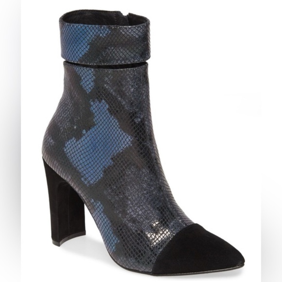 42 Gold Kiki Boots Snakeskin/ Suede Size 8.5 - Picture 2 of 8